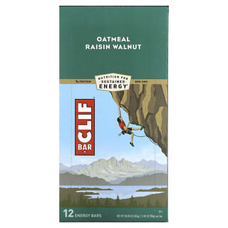 Clif Bar, Energy Bar, Oatmeal Raisin Walnut, 12 Bars, 2.4 oz (68 g) Each