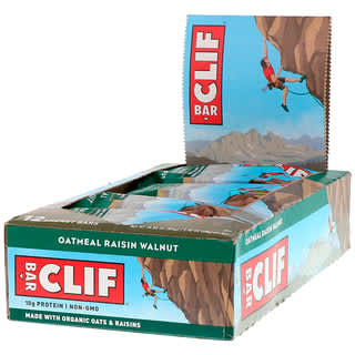 Clif Bar, Энергетический батончик с овсянкой, изюмом и грецким орехом, 12 батончиков, 2,40 унции (68 г) каждый
