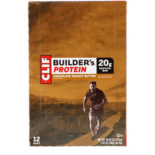 Clif Bar, Builder‘s Protein Bar, Proteinriegel, Schokolade-Erdnussbutter, 12 Riegel, 68 g (2,4 oz.) pro Riegel