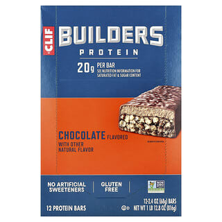 Clif Bar, Builders-proteiinipatukka, suklaa, 12 patukkaa, 68 g/kpl