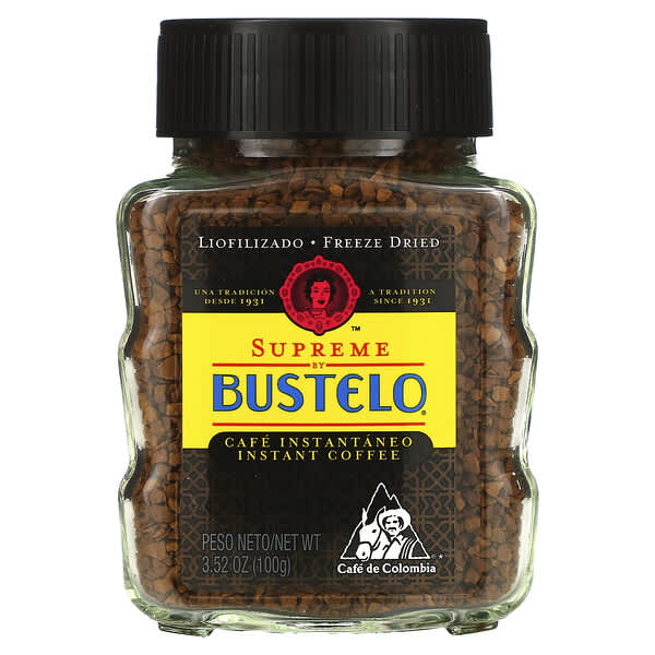 Café Bustelo‏, Supreme by Bustelo, Instant Coffee, Freeze Dried, 3.52 oz (100 g)