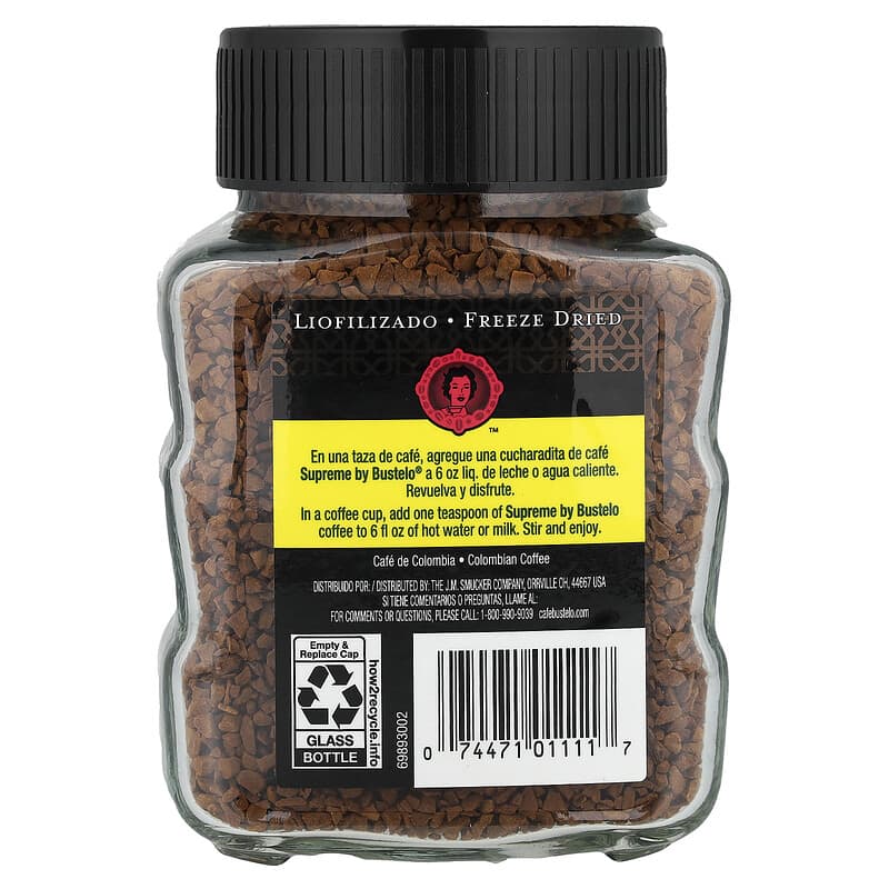 Supreme by Bustelo™ Dondurularak Kurutulmuş Hazır Kahve, 3,52 oz
