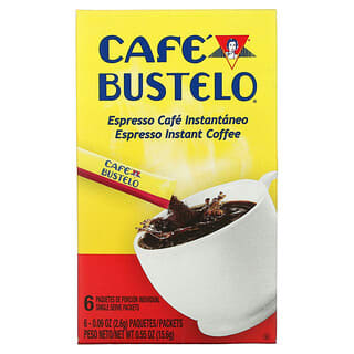 Café Bustelo, 濃縮速溶咖啡，6 袋，每袋 0.09 盎司（2.6 克）