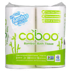 Caboo, Бамбуковые салфетки для ванн, 4 двойных рулона