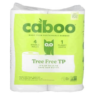 Caboo, 竹製トイレットペーパー、ダブルロール4個