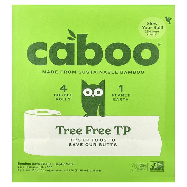 Caboo, Tree Free TP, baumfrei, 4 Doppelrollen