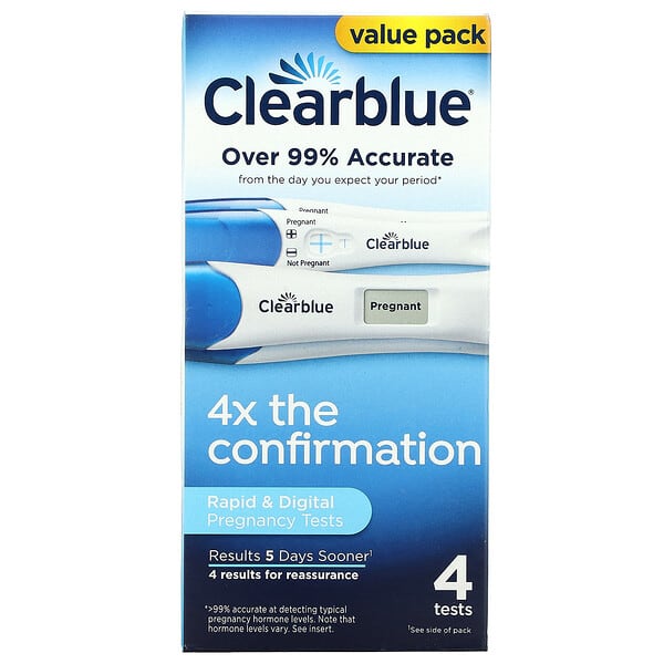 Clearblue, Tests de grossesse rapides et numériques, 4 tests