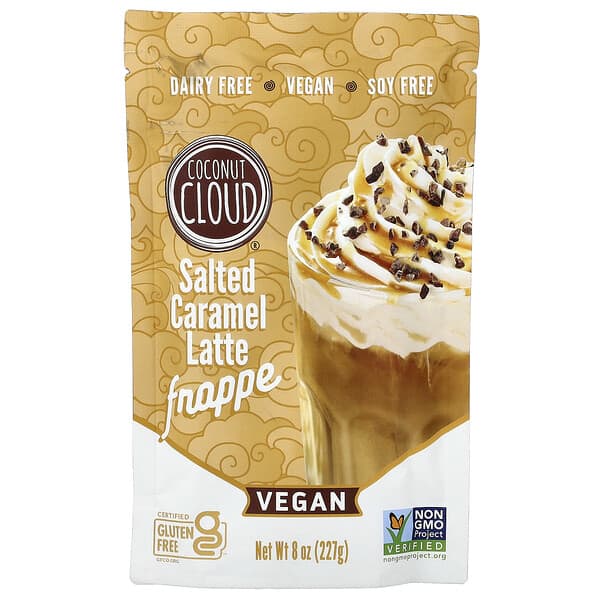 Coconut Cloud, 비건 솔티드 캐러멜 라떼 프라페, 227g(8oz)