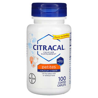 Citracal (سيتراكال)‏, مكمل الكالسيوم + فيتامين د3، أقراص صغيرة، 100 قرص مغلف