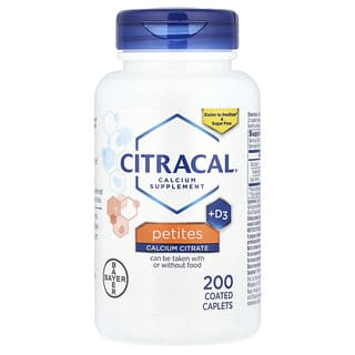 Citracal, Calcium Supplement +D3, Petites, 200 Coated Caplets