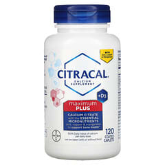 Citracal, Suplemento de calcio + vitamina D3, Maximum Plus, 120 comprimidos comprimidos