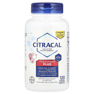 Citracal, Complément de calcium + vitamine D3, Maximum Plus, 120 comprimés enrobés