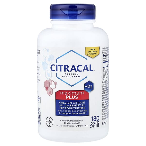 Citracal (시트라칼), 맥시멈 플러스 +D3, 코팅 정제 180정