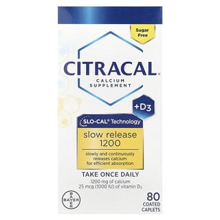 Citracal, 鈣補充劑，緩釋 1200 + D3，80 片包衣片劑