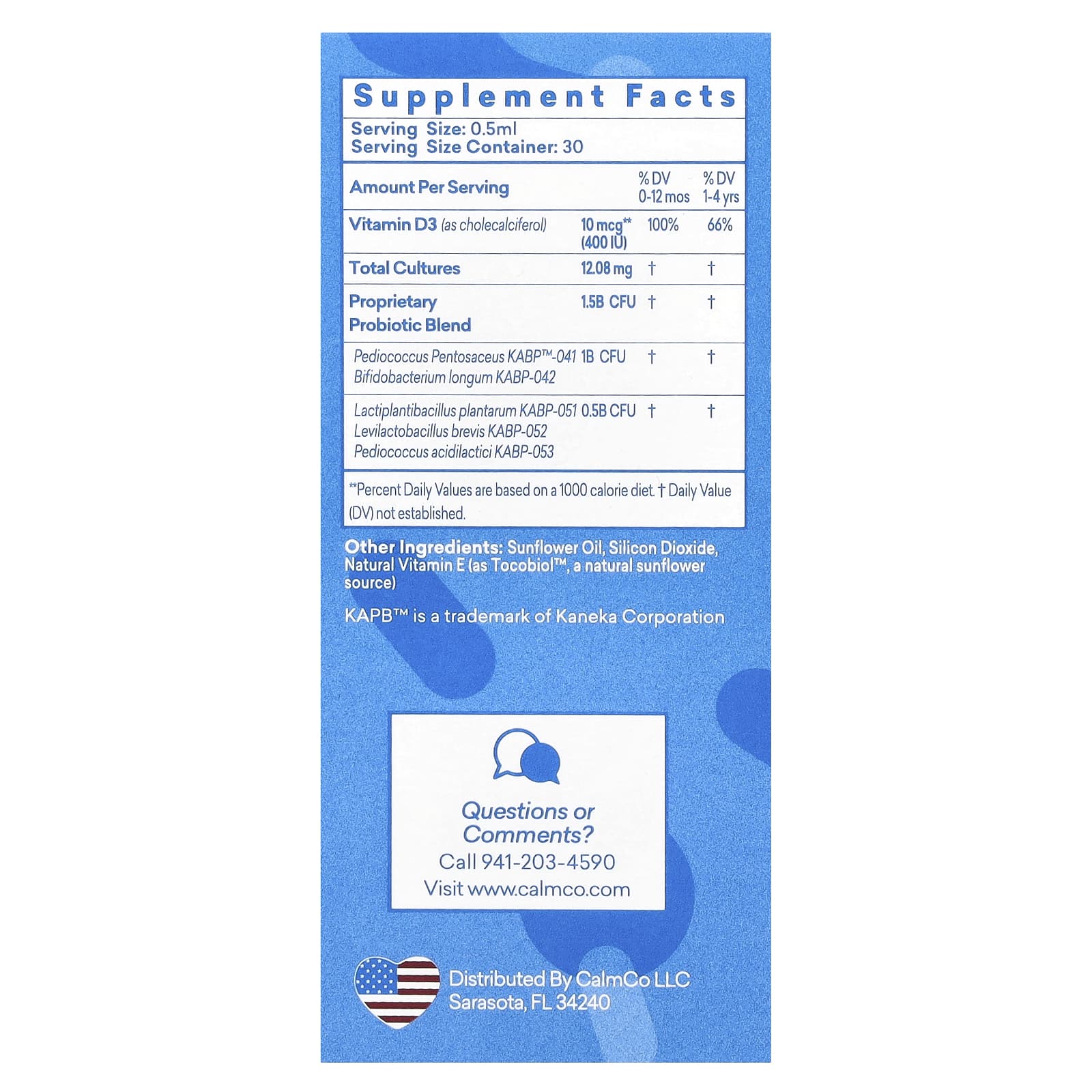 Colic Calm, Probiotic Vitamin D Drops, 0.5 fl oz (15 ml)