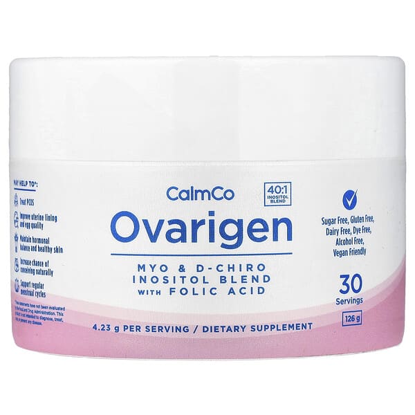 Colic Calm, Ovarigen 미오 및 d-카이로 이노시톨 혼합물 엽산 함유, 126g