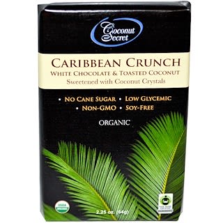 Coconut Secret, Organic Caribbean Crunch, White Chocolate & Toasted Coconut, 2.25 oz (64 g)