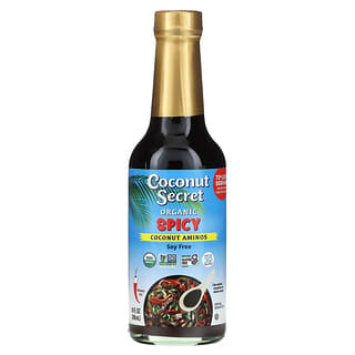 Coconut Secret, 유기농 스파이시 코코넛 아미노 시즈닝 소스, 미디엄 핫, 296ml(10fl oz)