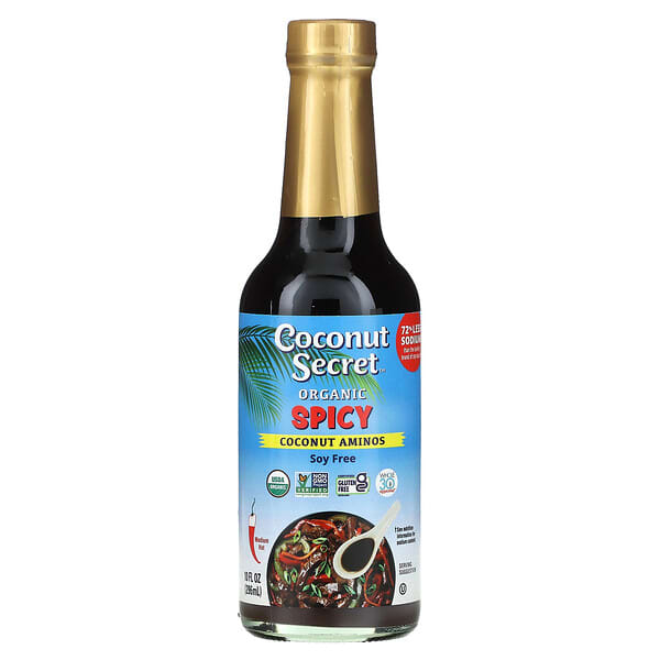 Coconut Secret, Organic Spicy Coconut Aminos Seasoning Sauce, Medium ...