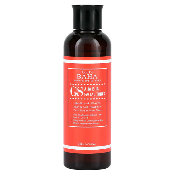 Cos De BAHA, GS, AHA BHA Facial Toner, 6.76 fl oz (200 ml)