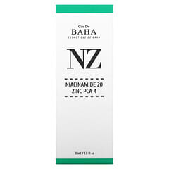 Cos De BAHA, NZ, Niacinamide 20 Zinc PCA 4, 1 fl oz (30 ml)