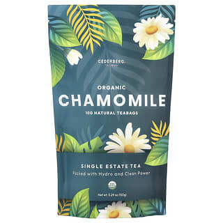 Cederberg Tea Co, Organic Chamomile, Caffeine Free, 100 Natural Tea Bags, 5.29 oz (150 g)