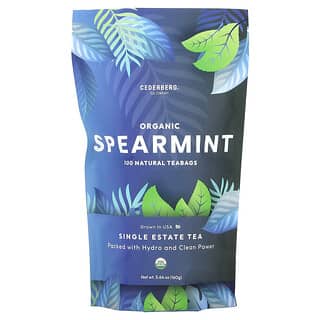 Cederberg Tea Co, Organic Spearmint, Caffeine Free, 100 Natural Tea Bags, 5.64 oz (160 g)