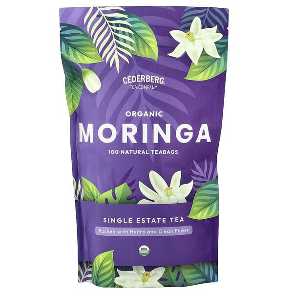Cederberg Tea Co, Single Estate Tea, Organic Moringa, Caffeine Free, 100 Natural Tea Bags, 7.05 oz (200 g) — product photo 1