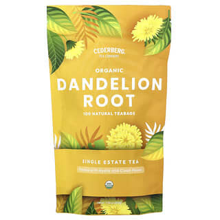 Cederberg Tea Co, Raiz de Dente-de-Leão Orgânico, Sem Cafeína, 100 Saquinhos de Chá Naturais, 200 g (7 oz)