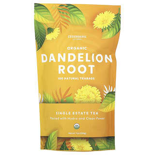 Cederberg Tea Co, Organic Dandelion Root, Caffeine Free, 100 Natural Tea Bags, 7 oz (200 g)