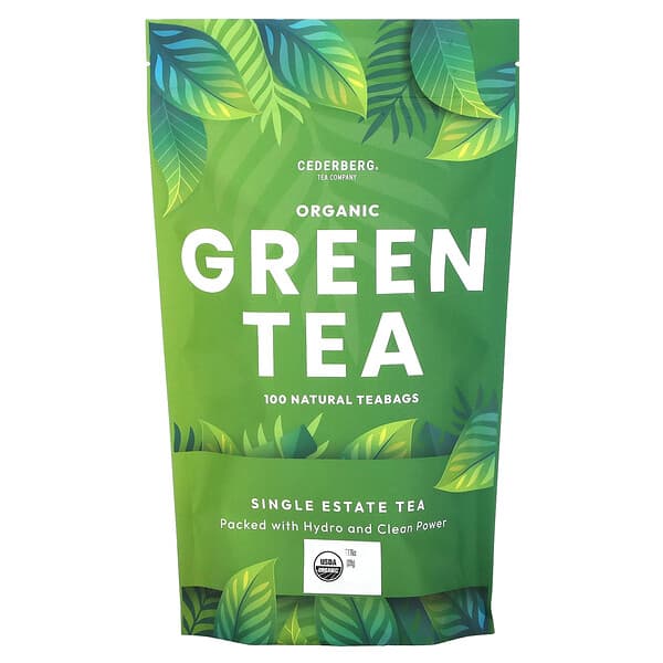 Cederberg Tea Co, 단일 사유지 차, 유기농 녹차, 천연 티백 100개, 220g(7.76oz)