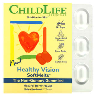 ChildLife Essentials, Healthy Vision SoftMelts, смак натуральних ягід, 27 таблеток