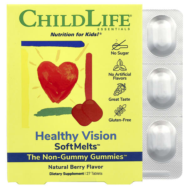 ChildLife Essentials, 健康視力軟糖，天然漿果味，27 片