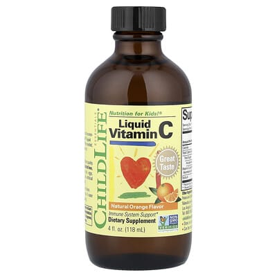 ChildLife Essentials, Liquid Vitamin C, Natural Orange, 118 ml (4 fl oz)