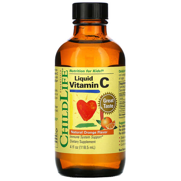 ChildLife, Essentials, Liquid Vitamin C, Natural Orange, 4 fl oz (118.5 ml)