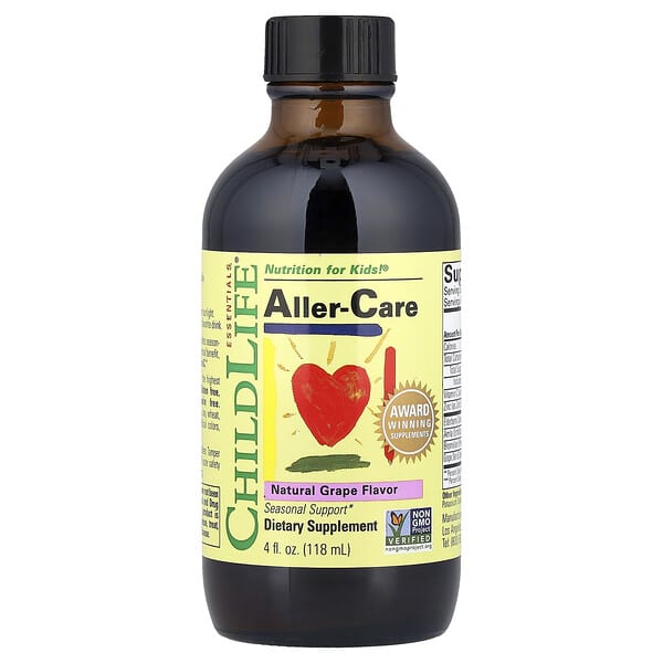 ChildLife Essentials, Aller-Care，天然葡萄味，4 液量盎司（118 毫升）
