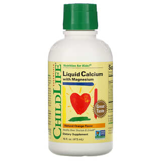 ChildLife, Cálcio Líquido com Magnésio, Sabor Natural de Laranja, 474 ml (16 fl oz)