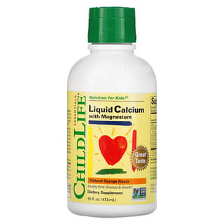 ChildLife, Calcio líquido con magnesio, Sabor a naranja natural, 474 ml (16 oz. líq.)