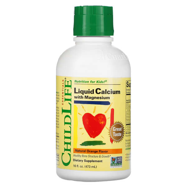 ChildLife Essentials, Liquid Calcium with Magnesium, flüssiges Calcium mit Magnesium, natürlicher Orangengeschmack, 474 ml (16 fl. oz.)