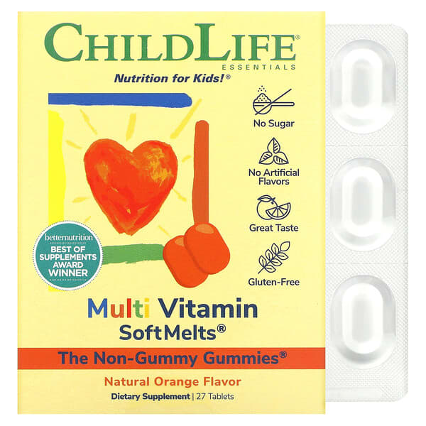 ChildLife, Multi Vitamin SoftMelts, Natural Orange, 27 Tablets