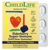 Kids, Elderberry Super-Immune SoftChew Gummies, Natural Berry, superweiche Holunder-Fruchtgummis für die Immungesundheit von Kindern, natürlicher Beerengeschmack, 27 Tabletten