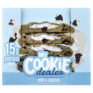 My Cookie Dealer Protein, fursec cu proteine, lapte și fursecuri, 12 fursecuri, 2,2 oz (63 g) fiecare