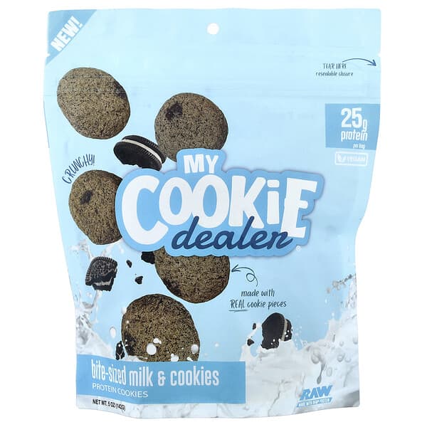 My Cookie Dealer Protein Bite-Sized Protein Cookies, Milk & Cookies, 5 oz (142 g)