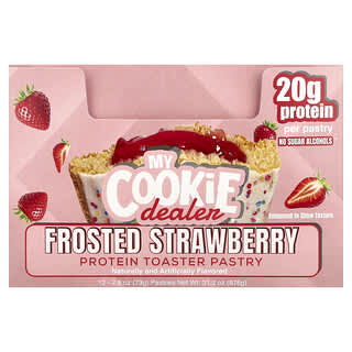 My Cookie Dealer Protein, Protein Toaster Pastry, Frosted Strawberry, 12 Pastries, 2.6 oz (73 g) Each