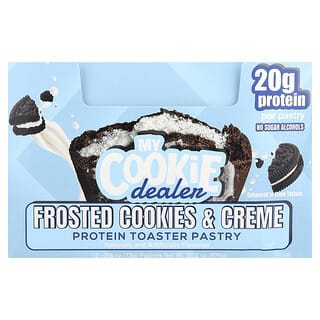 My Cookie Dealer Protein, Protein Toaster Pastry, Frosted Cookies & Creme, 12 Pastries, 2.6 oz (73 g) Each