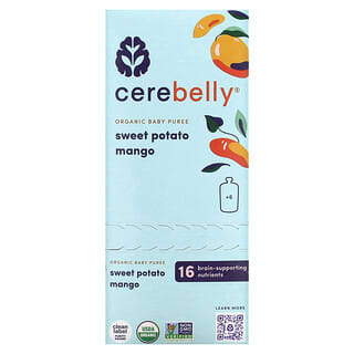 Cerebelly, Puré orgánico para bebés, Batata, mango, 6 sobres, 113 g (4 oz) cada uno