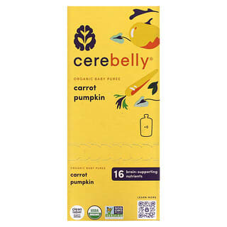 Cerebelly, 有機嬰幼兒果泥，胡蘿卜南瓜，6 袋，每袋 4 盎司（113 克）