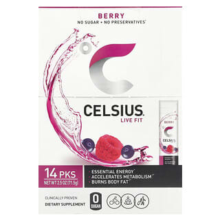 Celsius, Live Fit, Бери, 14 пакета On-The-Go, 0,18 унции (5,11 g) всеки