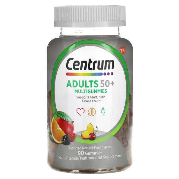 Centrum, 50 歲以上成年人多營養素軟糖，什錦天然水果味，90 粒