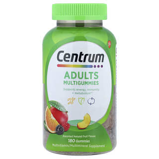 Centrum, 成人向けマルチグミ、ナチュラルフルーツアソート、グミ180粒